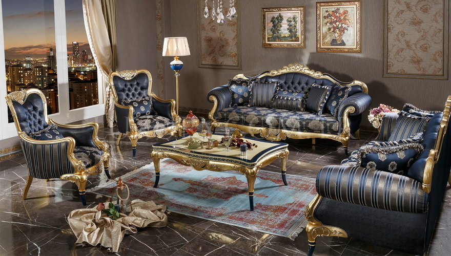 Hakasya Gold Varaklı Classic Living Room - 1128