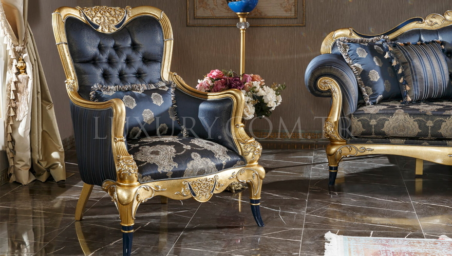 Hakasya Gold Varaklı Classic Living Room - 6