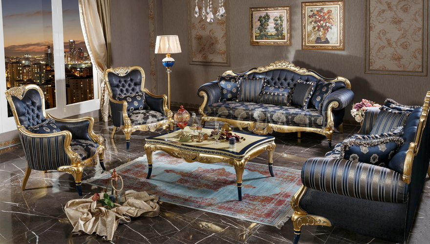 Hakasya Gold Varaklı Classic Living Room - 1