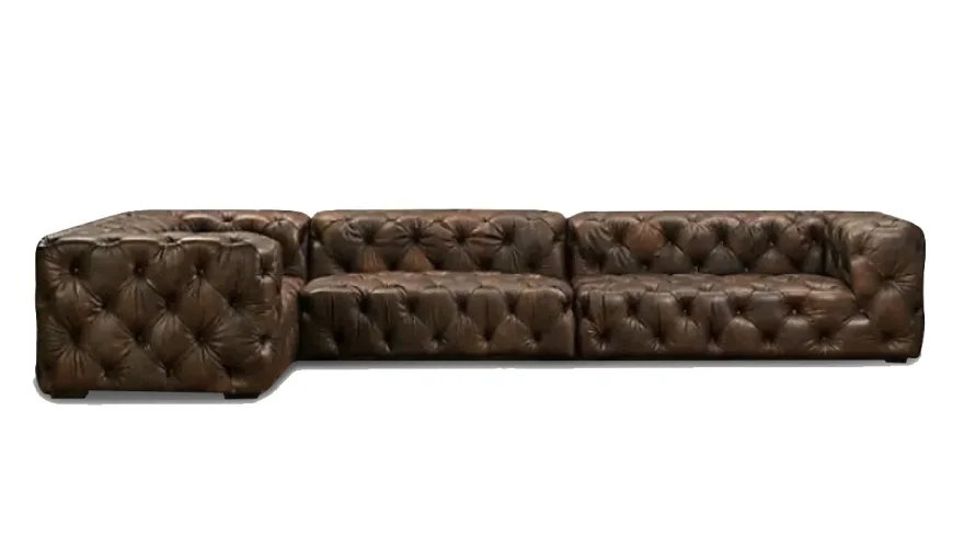 Halifax Leather Chester Corner Sofa - 2