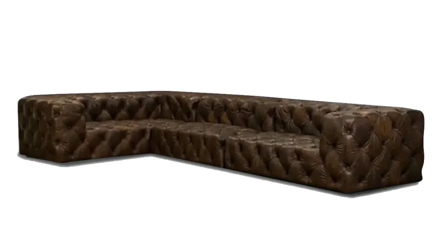 Halifax Leather Chester Corner Sofa - 1