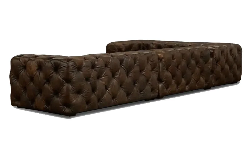 Halifax Leather Chester Corner Sofa - 3