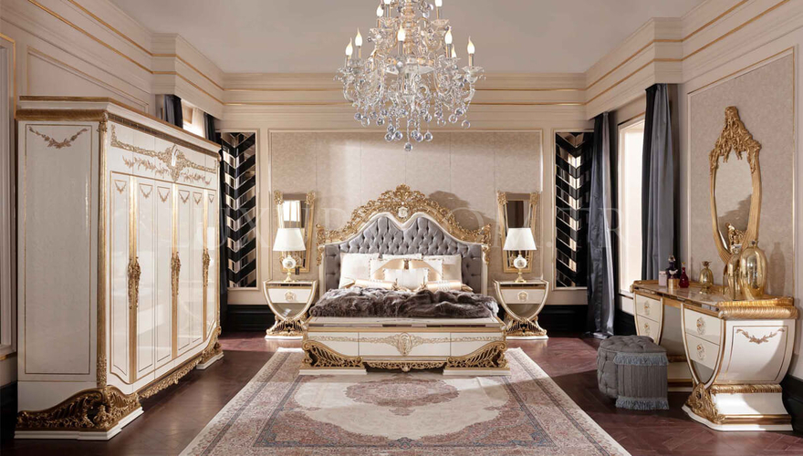 1128 - Hamidiye Classic Krem Bedroom