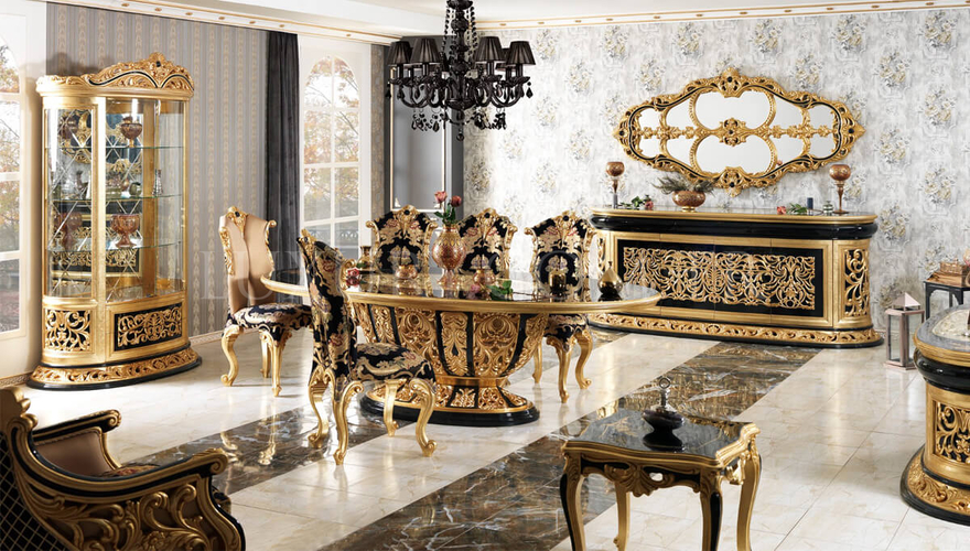 Harzemşah Classic Black Dining Room - 1