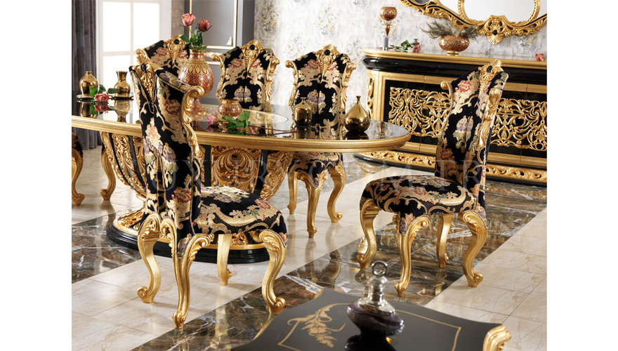 Harzemşah Classic Black Dining Room - 4