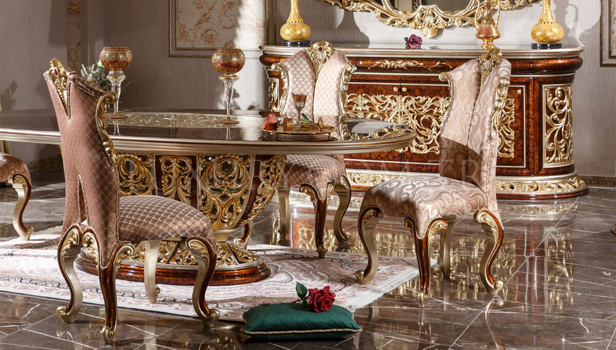 Harzemşah Classic Bronze Dining Room - 2