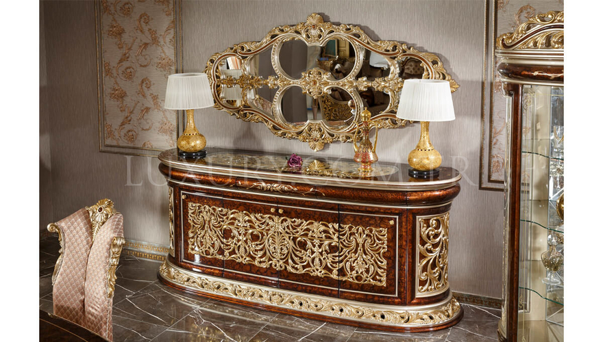 Harzemşah Classic Bronze Dining Room - 5