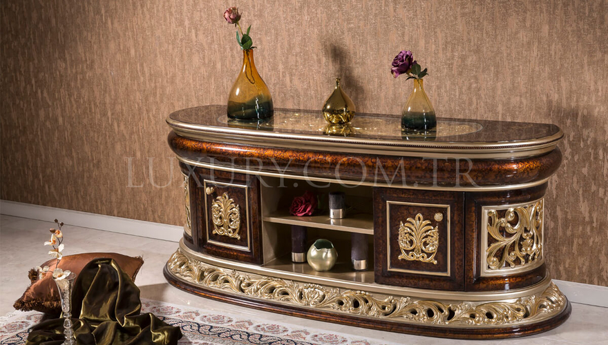 Harzemşah Classic Bronze Dining Room - 11