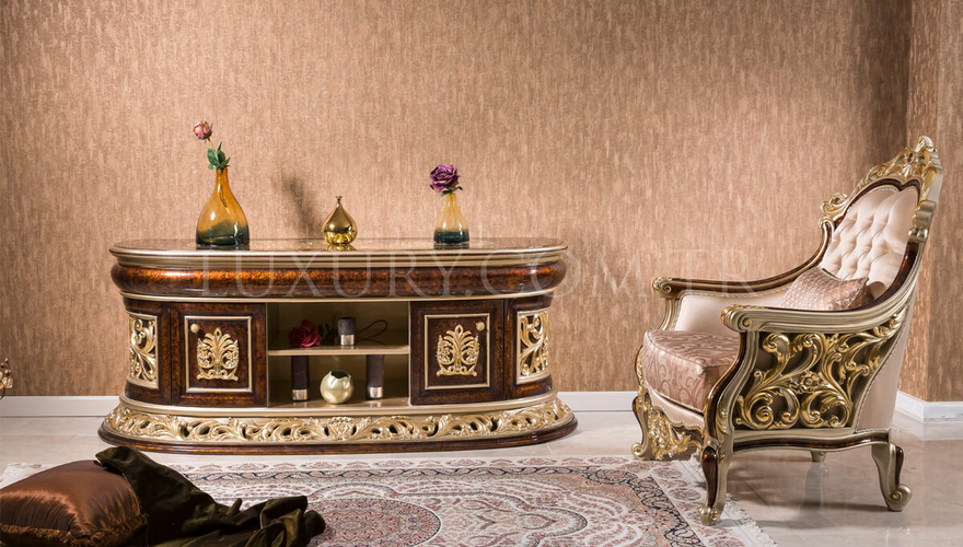 Harzemşah Classic Bronze Dining Room - 10