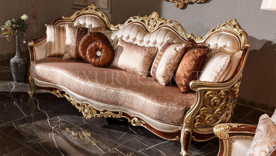 Harzemşah Klasik Bronz Koltuk Takımı - 4