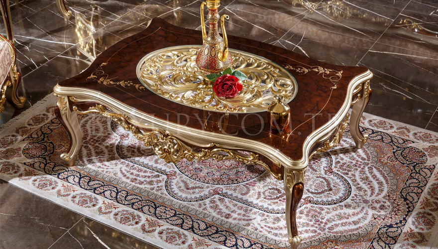 Harzemşah Klasik Bronz Koltuk Takımı - 8