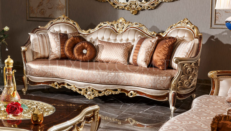 Harzemşah Klasik Bronz Koltuk Takımı - 3