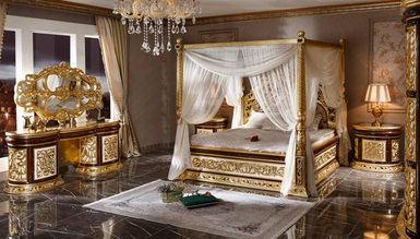 Harzemşah Klasik Bronz Yatak Odası - 1128