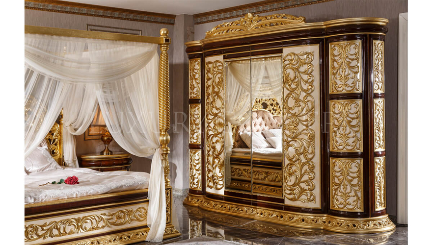 Harzemşah Klasik Bronz Yatak Odası - 8