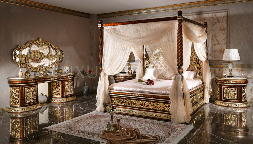 Harzemşah Klasik Bronz Yatak Odası - 2