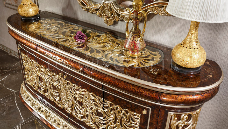 Harzemşah Klasik Bronz Yemek Odası - 7