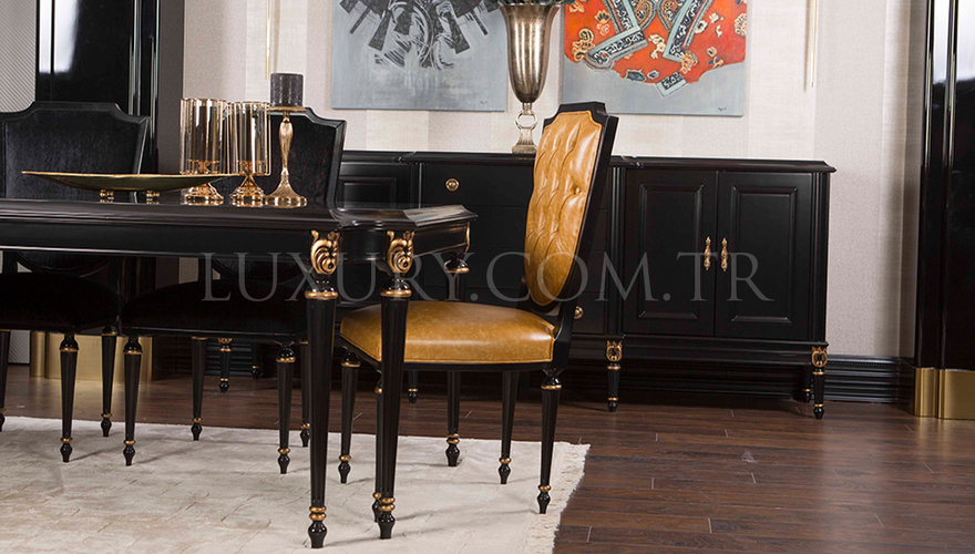 Hecuba Art Déco Table à Manger Marron - 8