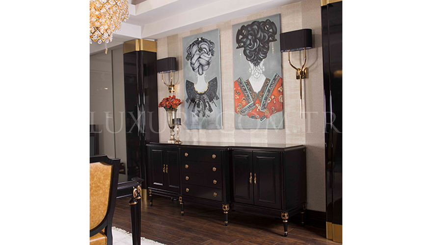 Hecuba Art Déco Table à Manger Marron - 12