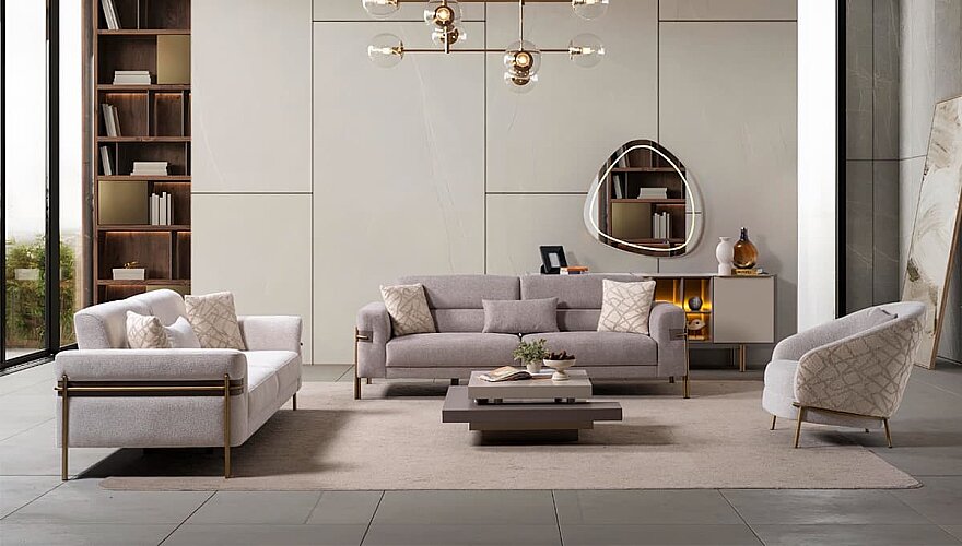 Hermes Metal Detaylı Koltuk Takımı - 1063