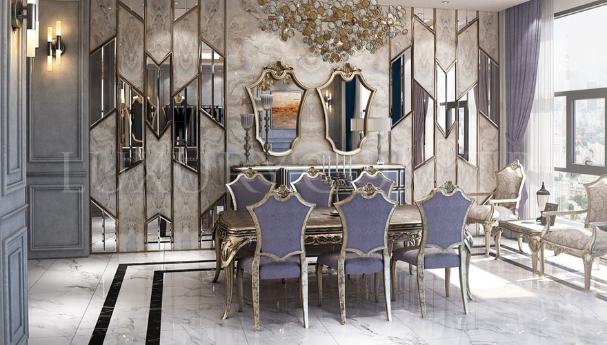 Honk Kong Oymalı Klasik Salon Dekorasyonu - 