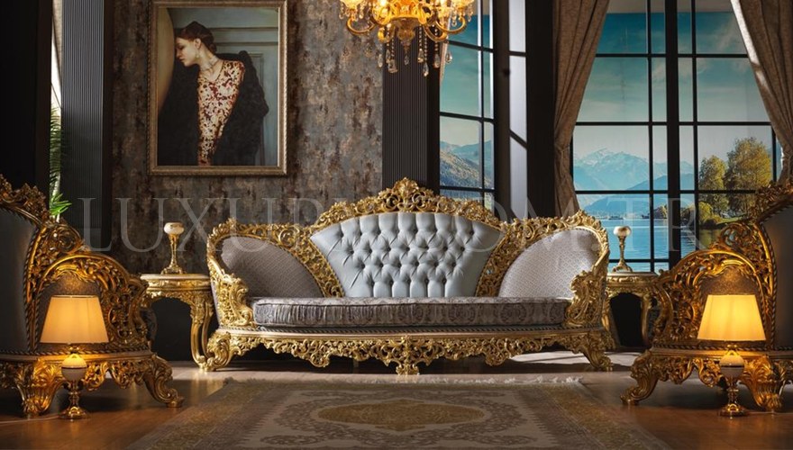 Hünkar Altın Varaklı Комплект Дивана - 3