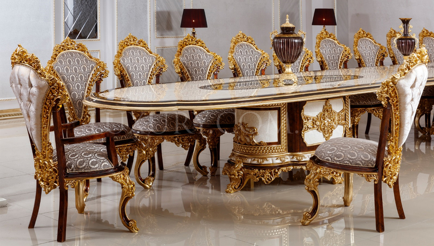 Hünkar Gold Varaklı Dining Table - 3