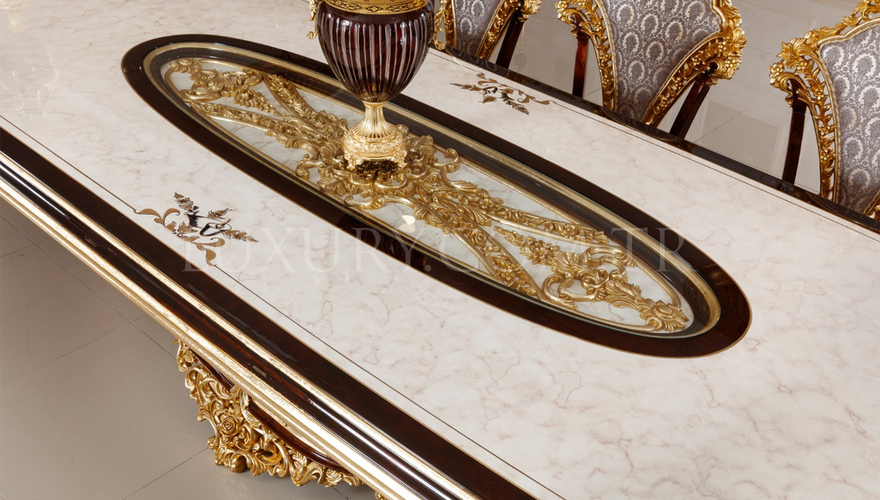 Hünkar Gold Varaklı Dining Table - 5