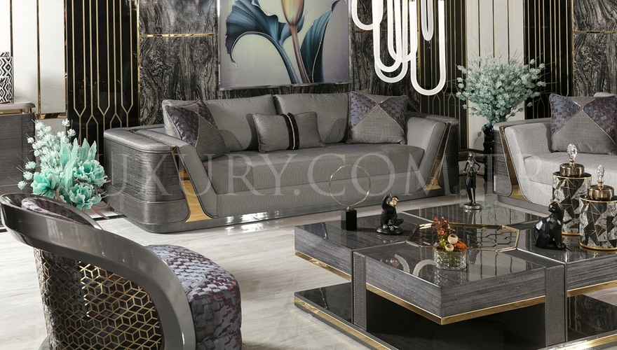 İkonas Metal Sofa Set - 4