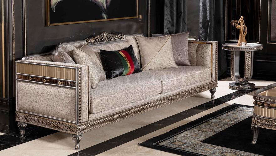 Jersey Modern Gray Sofa Set - 5