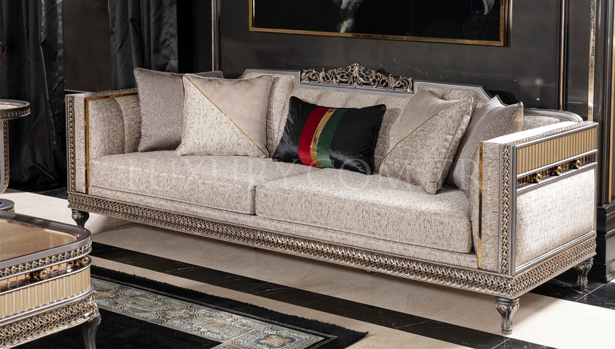 Jersey Modern Gray Sofa Set - 6