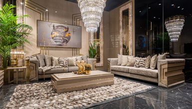 Kansas Luxury Metal Sofa Set