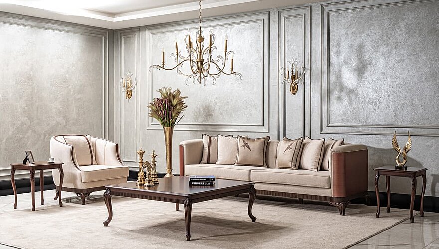 Karya Chester Bej Koltuk Takımı - 1078