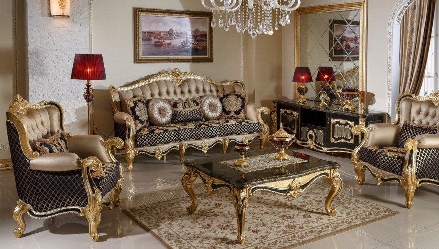 Kayıhan Black Classic Living Room - 729
