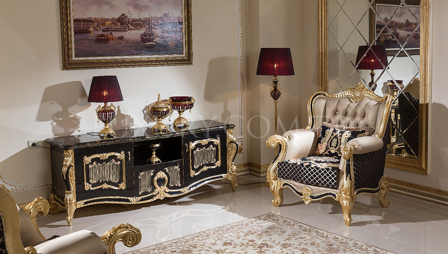 Kayıhan Black Classic Living Room - 6