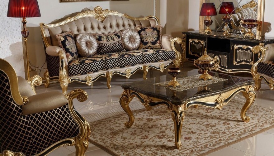 Kayıhan Black Classic Living Room - 5