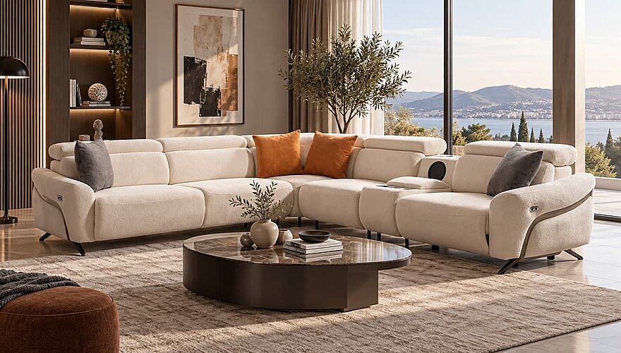 Kervano Modern Köşe Koltuk Takımı - 1