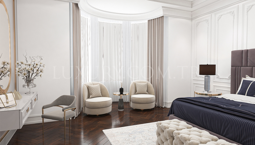 Kırgızistan Bişkek Villa Yatak Odası Projemiz - 1102 Luxury Line