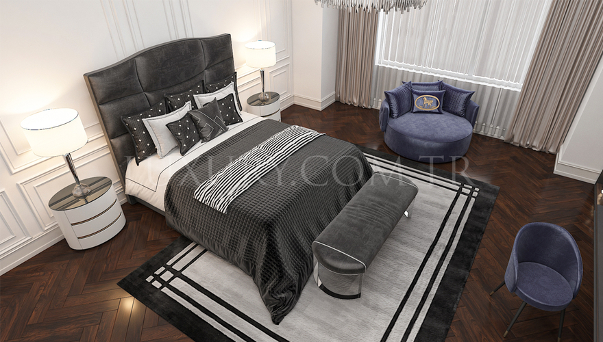 Kırgızistan Bişkek Villa Спальня Projemiz - 11