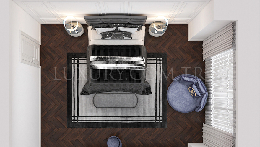 Kırgızistan Bişkek Villa Спальня Projemiz - 12