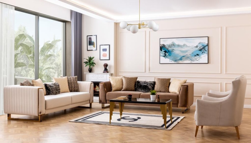 Korven Modern Sofa Set - 3