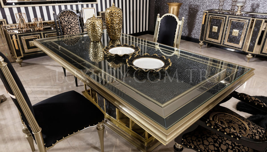 Kostende Modern Black Dining Room - 2