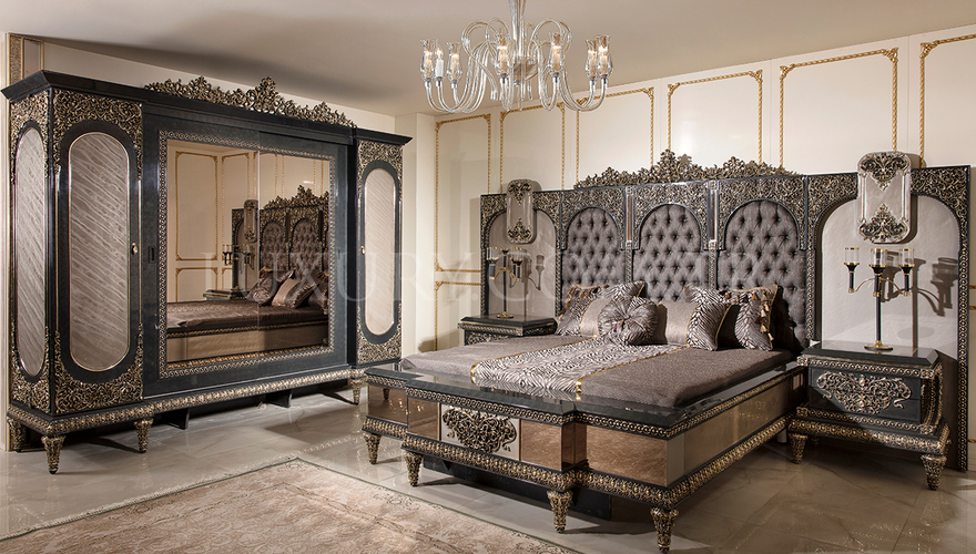 Kraft Siyah Klasik Yatak Odası - 1062