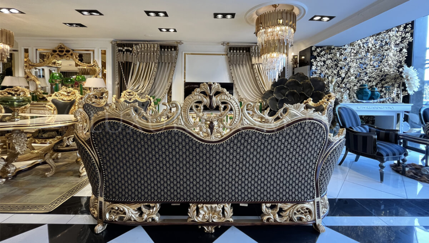 Kral Classic Black Sofa - 6