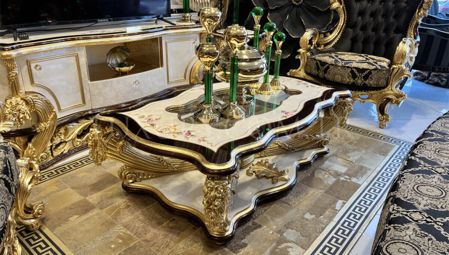 Королевский Классический Чёрный Комплект Мягкой Мебели - 5