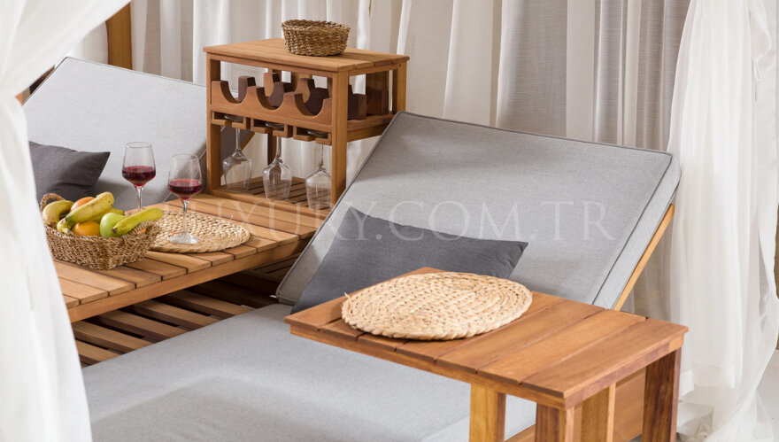 Kuşadası Ahşap Bahçe Gazebo Daybed - 3
