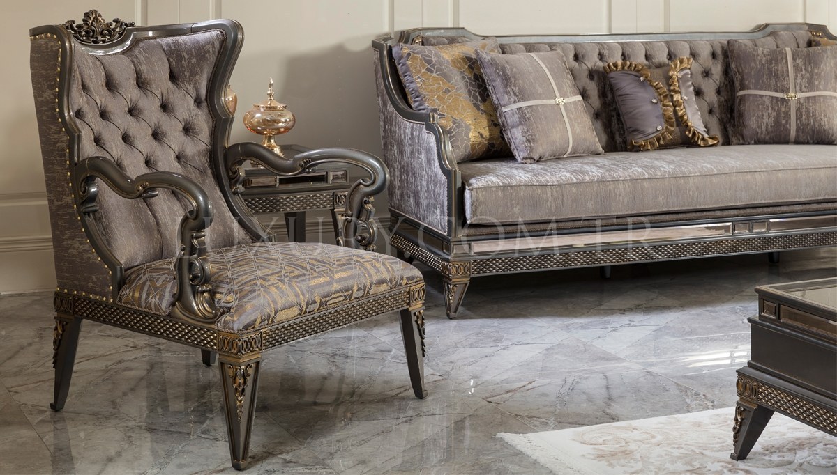 Lavena Art Deco Sofa Set - 6