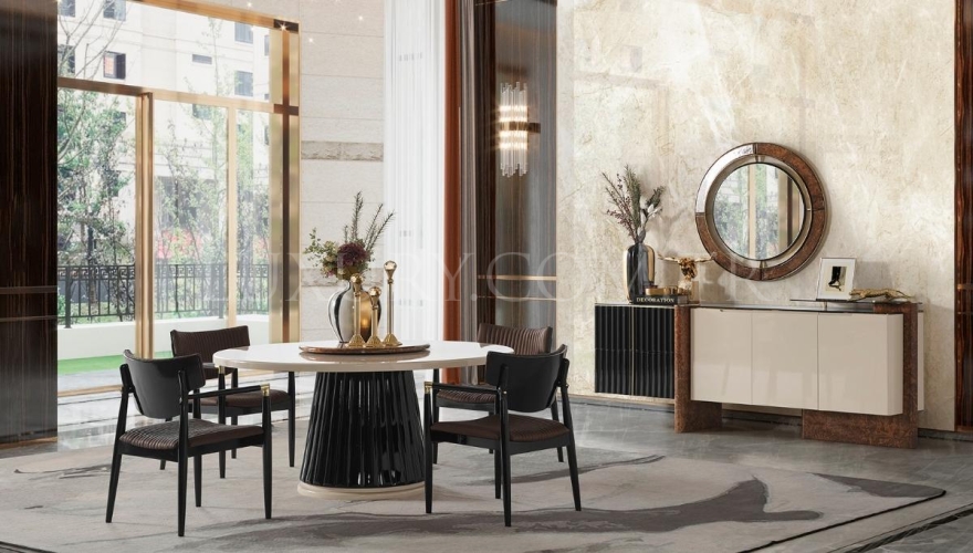 Lilia Modern Yuvarlak Masa Yemek Odası - 1116