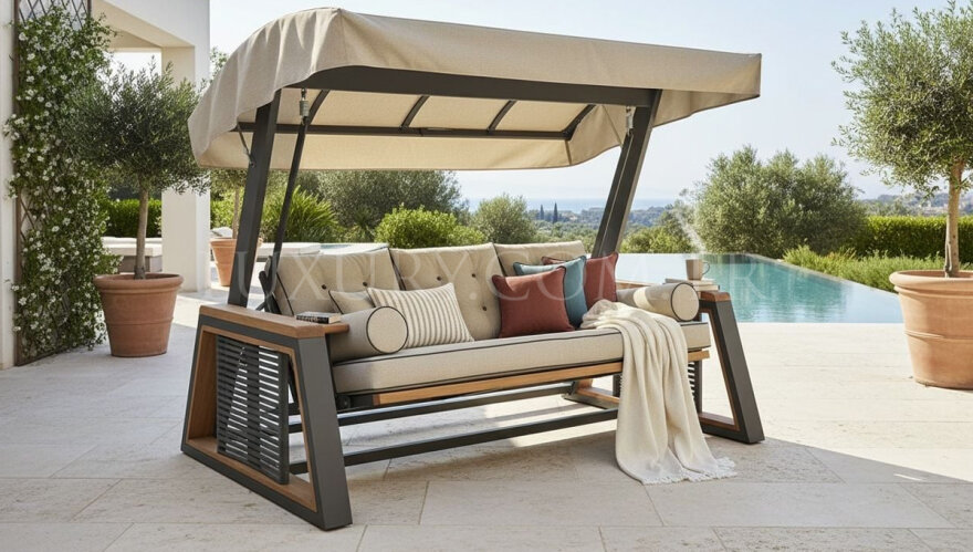 Liva İpli Alüminyum Bahçe Salıncak - 1179