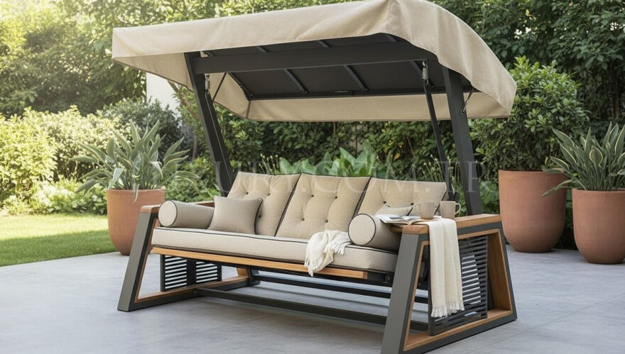 Liva İpli Alüminyum Bahçe Salıncak - 2