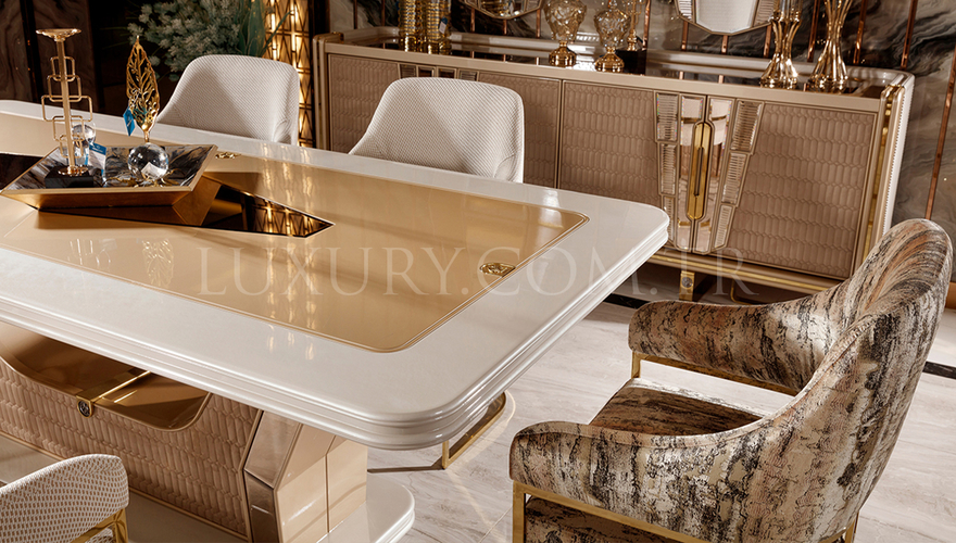 Loftusa Metal Table à Manger Marron - 6